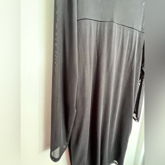 Eloquii Black Mesh Turtleneck Dress - Picture 3 of 9